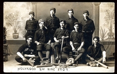 1909 Holyrood Kansas RPPC Baseball Team