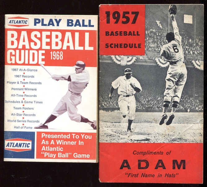 1957 & 1968 MLB Schedules