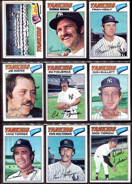 1977 1978 & 1979 Burger King New York Yankees Complete Sets