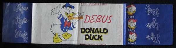 1950s Donald Duck Debus Bread Wrapper