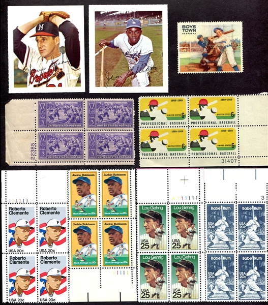 Lot of U.S. Postal Baseball Stamps & Misc Stamps