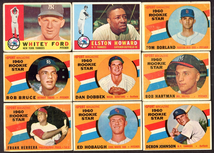1960 Topps Lot of 27 Mostly Different w/HOFers & High #