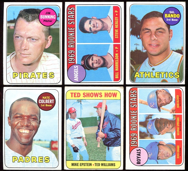 1969 Topps Lot of 136 Mostly Different