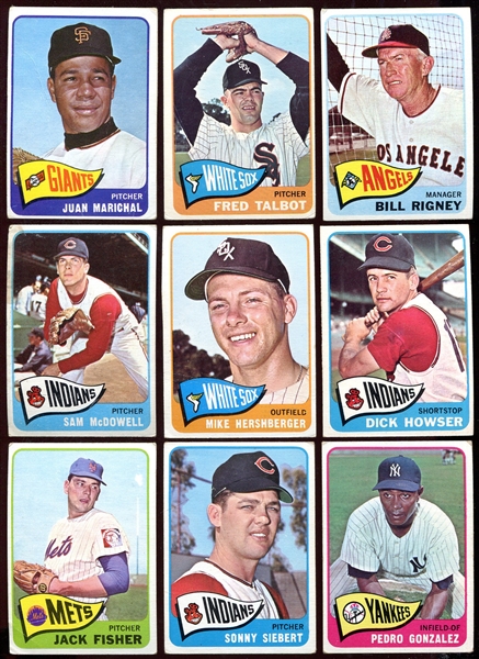 1965 Topps Lot of 27 Different w/Stars & Hi#s