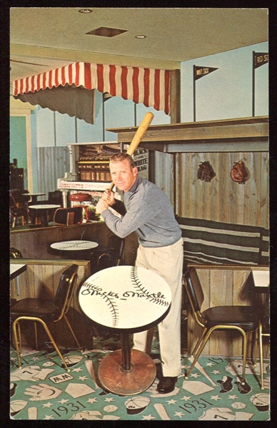 1962 Mickey Mantle Holiday Inn Postcard