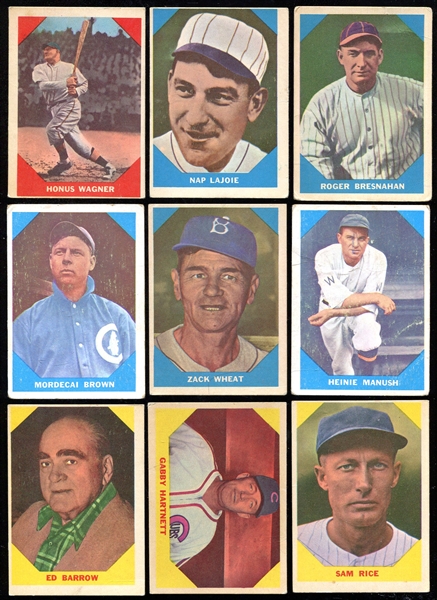 1960 Fleer Baseball Greats Lot of 12 Different w/Wagner