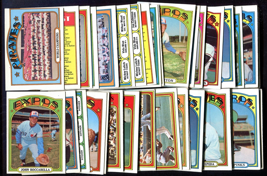1972 Topps Partial Set of Approximately 250 w/Stars