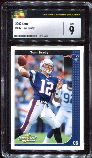 2002 Score Tom Brady #137 CSG 9