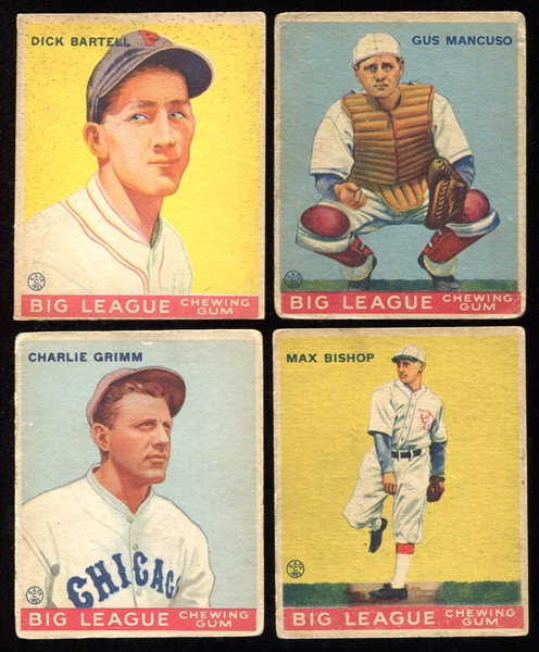 1933 Goudey Lot of 4 Different
