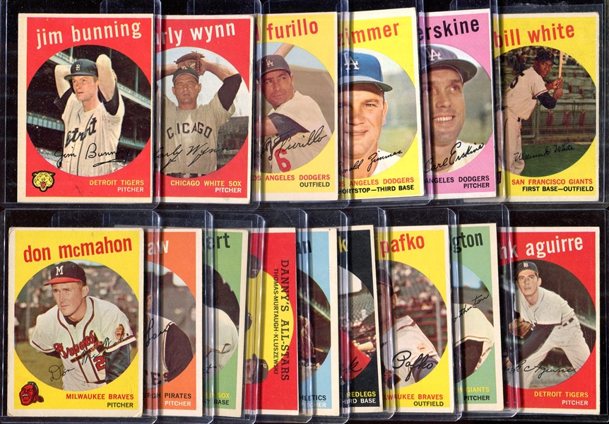 1959 Topps Lot of 82 Different w/HOFers