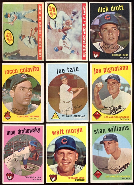 1959 Topps Lot of 44 w/HOFers & High #s