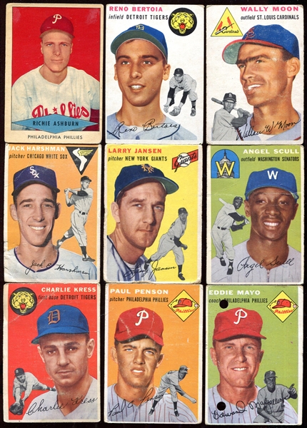 1954 Topps & Red Heart Lot of 11 Different