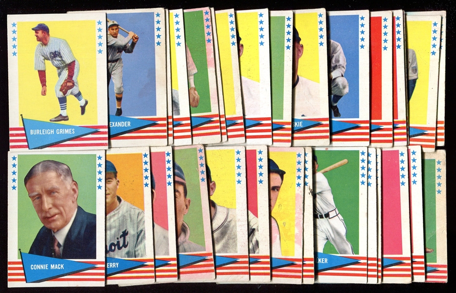 1961 Fleer Baseball Greats Lot of 32 Assorted Mostly 2nd Series