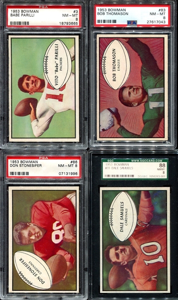 1953 Bowman Football Complete Set All Graded 