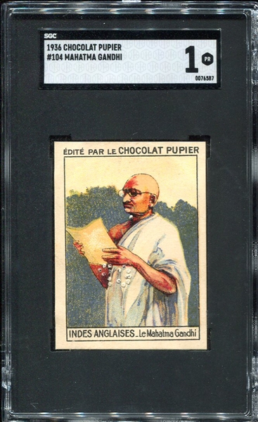 1936 Chocolat Pupier #104 Mahatma Gandhi