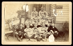 1880s SIAC Baseball Team Albumen Mounted Photo