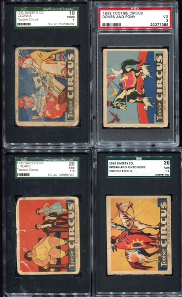 R152 Tootsie Circus Complete Set of 25 All Graded