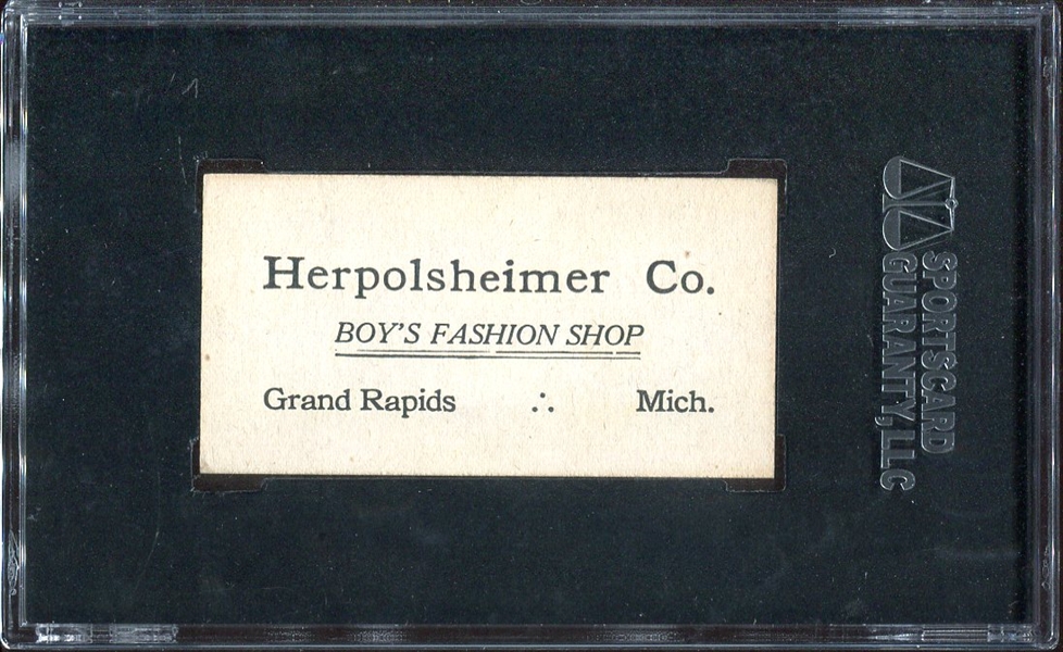 1916 Herpolsheimer Co. #140 Pat Ragan Boston Braves SGC 70