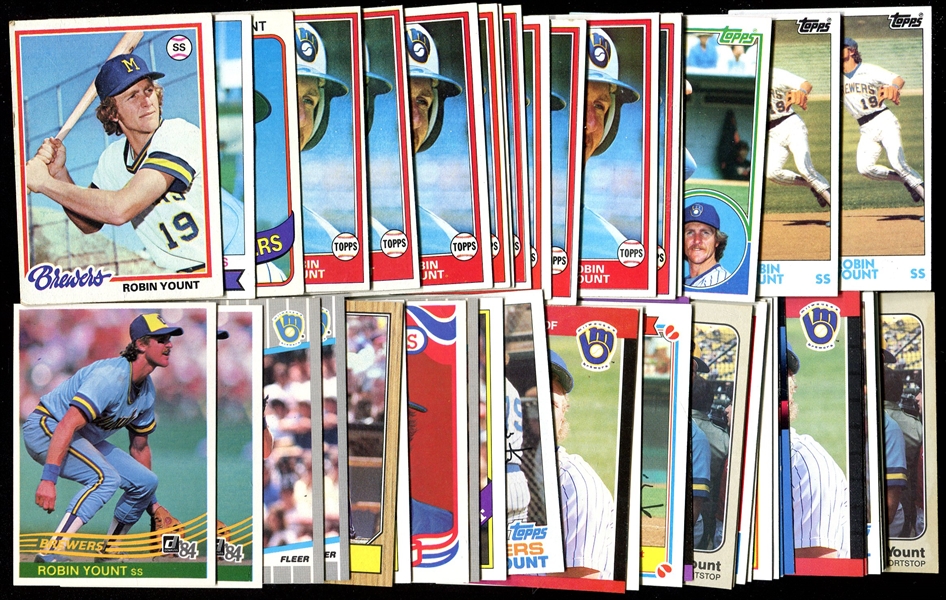 1978-1989 Robin Yount Lot of 50 Assorted