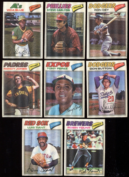 1977 Topps Cloth Sticker Lot of 8 Different w/HOFers