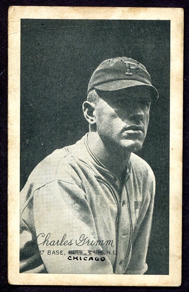 1923-24 Exhibits Charles Grimm "Team Change Card"