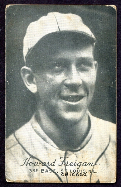 1923-24 Exhibits Howard Freigan "Team Change Card"