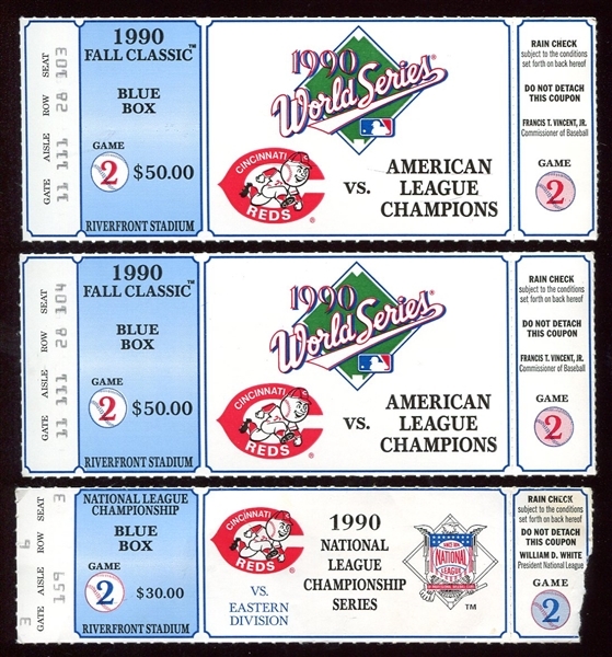1990 World Series & National League Championship Series Ticket Stubs