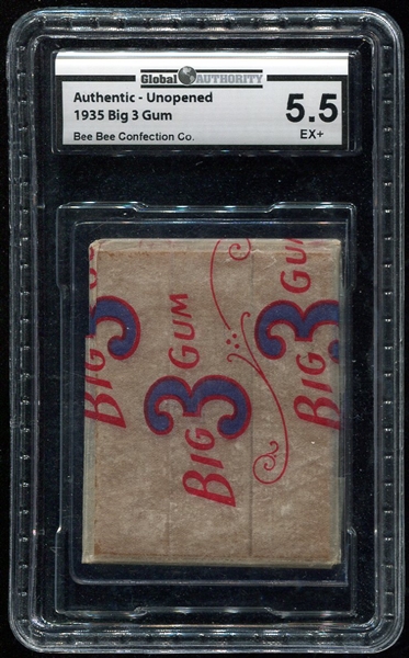 1935 Big 3 Gum Unopened Pack Global 5.5