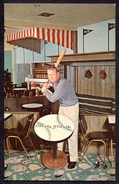 1960s Mickey Mantle Holiday Inn Postcard
