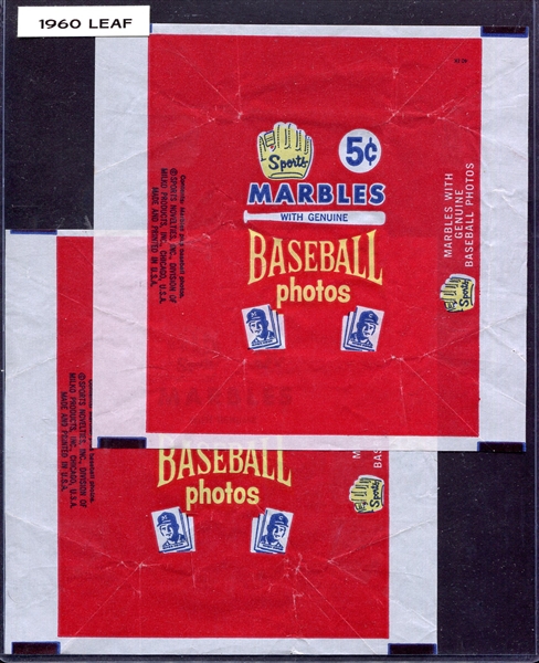 1960 Leaf Baseball Wrappers
