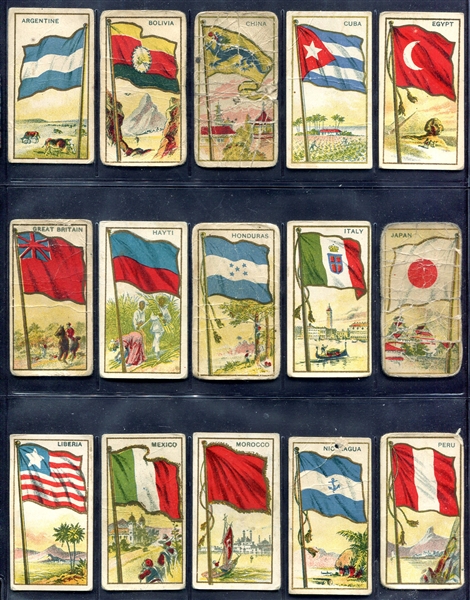 E15 American Caramel Flags Cards 21 Different