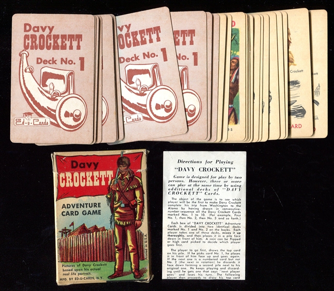 1955 Davy Crockett Adventure Card Game