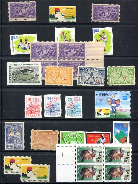 Baseball Stamps U.S. & Foreign 1934 to Date