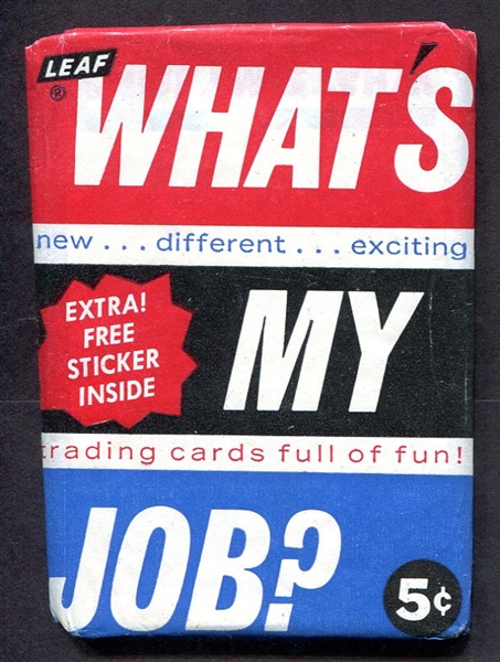 1965 Leaf Whats My Job Unopened Wax Pack