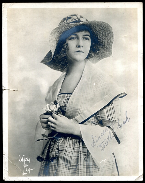Dorothy Gish Signed Witzel Studios Photo c.1920