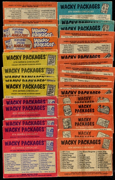 1970s Wacky Packages Checklist/Puzzle Cards 37 Different