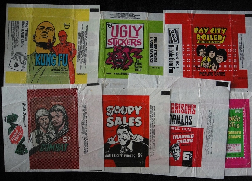 1960s - 70s Non-Sports Wrapper Lot of 20 Different