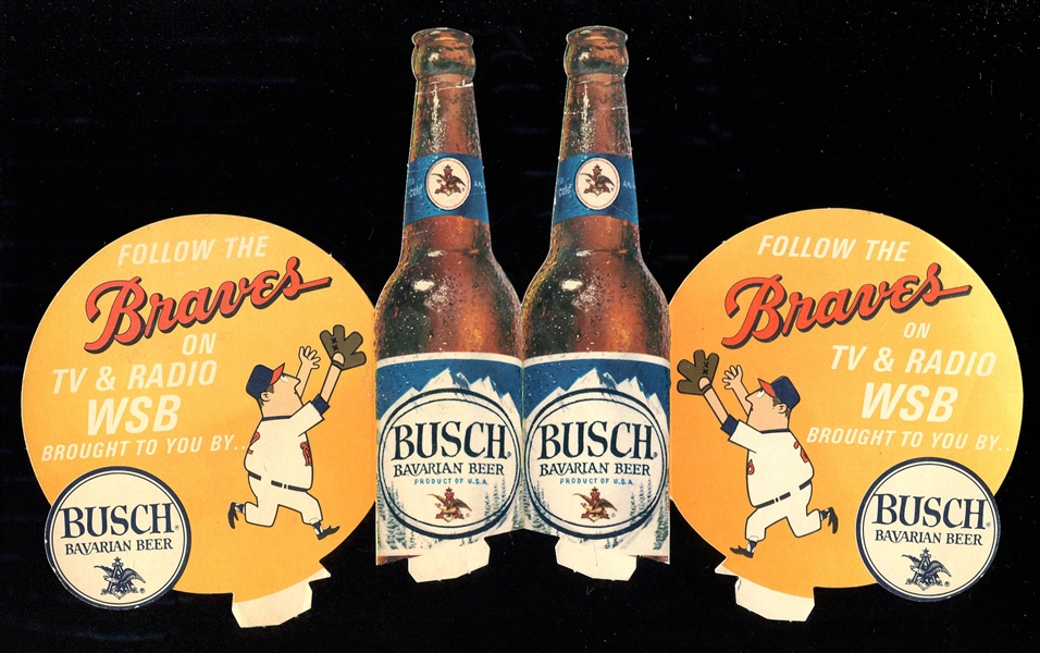 Atlanta Braves Busch Beer Die-cut