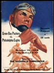 1944 Green Bay Packers vs. Philadelphia Eagles Program