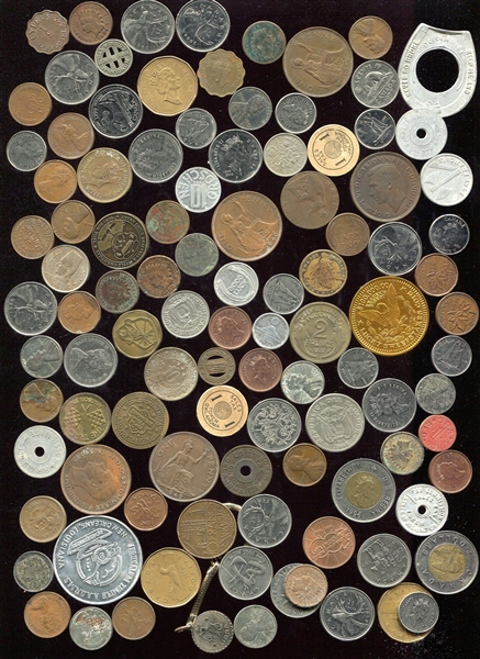 U.S. & Foreign Coin/Token Lot of 100+/-