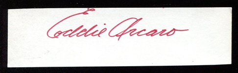 Eddie Arcaro Autograph