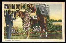 1941 Kentucky Derby/Triple Crown Winner Whirlaway Postcard