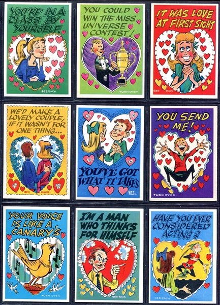 1959 & 1960 Topps Funny Valentines Lot of 39