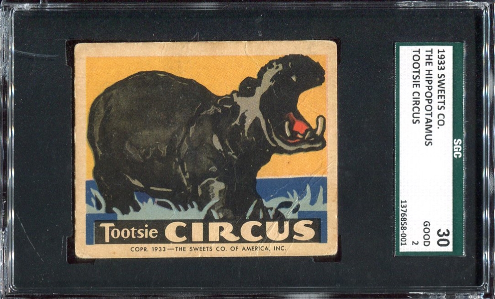 1933 Tootsie Circus Hippopotamus SGC 30