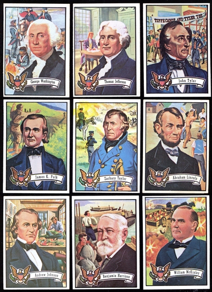 1972 Topps U. S. Presidents 13 Diff. Nrmt
