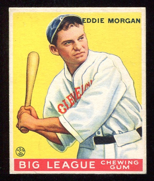 1933 Goudey #116 Eddie Morgan Cleveland Indians