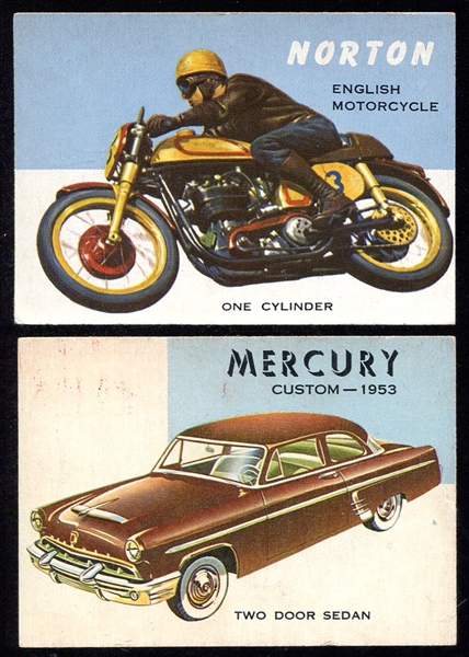 1954 World on Wheels Variation Cards