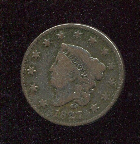 1827 U. S. Large Cent VG
