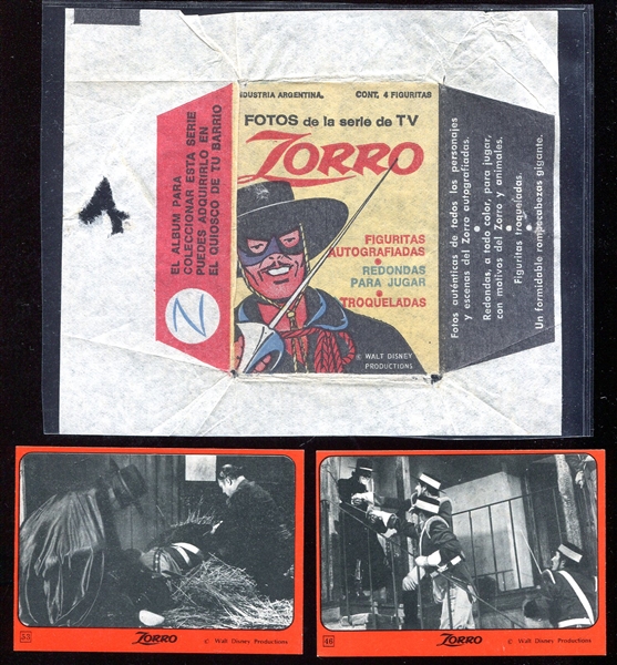1958 Zorro Argentina Cards & Wrapper