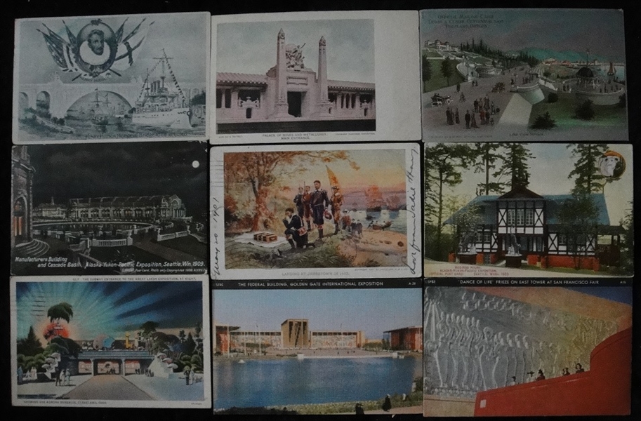 Worlds Fair/Exposition Postcard Lot of 23 Different 
